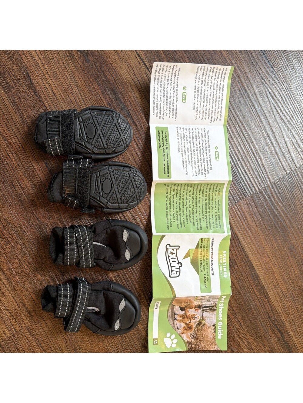 🐾 EXPAWLORER Dog Shoes Set of 4 Black Protective Boots Non-Slip Adjustable